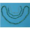 Image 1 : A single row graduated jadeite bead necklace, 28ins and another uniform jadeite bead necklace on...