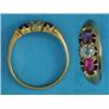 Image 1 : A Victorian gold ring, claw-set with a diamond and 2 rubies...