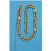 Image 1 : An Edwardian fancy link bracelet, set turquoises and split pearls...
