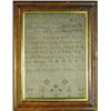 Image 1 : An early 19th century needlework sampler, by Sarah Bidghill? 1819, with thoughts on life and alph...