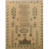 Image 1 : A George IV Bluecoat School sampler, worked with verses, a school building and motifs within a sc...