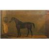 Image 1 : Edwin Loder of Bath (1827-1885) oil on canvas, Racehorse in a stable, signed and dated 1845, 12 x...