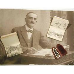 Edwin Douglas (1848-1914) group of ephemera, Two small sketchbooks of Sussex views, a large photo...