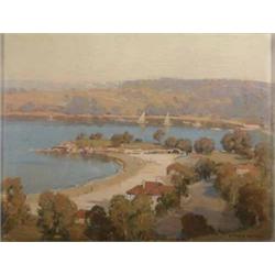 James Randolph Jackson (1882-1975) Australian oil on canvas, Marley Beach, Sidney, signed, 16 x 2...