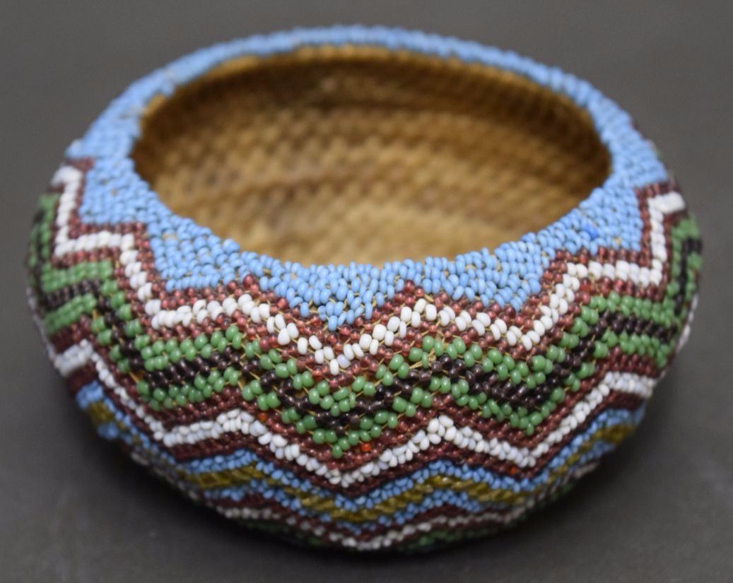 PAIUTE BEADED BASKET