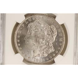 1883-O MORGAN SILVER DOLLAR NGC MS63
