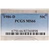 Image 3 : 1986-D KENNEDY HALF DOLLAR PCGS MS66