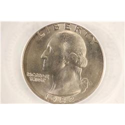 1982-D WASHINGTON QUARTER ANACS MS65