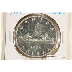 1959 CANADA SILVER DOLLAR UNC