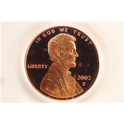 2002-S LINCOLN CENT PCGS PR69RD DCAM