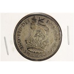 1929 GREAT BRITAIN SILVER SHILLING .0909 OZ. ASW