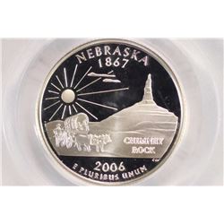 2006-S SILVER NEBRASKA QUARTER PCGS PR70 DCAM