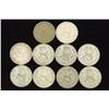 Image 2 : 10 ASSORTED 1957-1967 MEXICO SILVER .100 PESOS