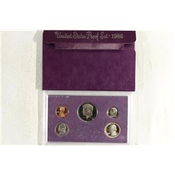 1986 US PROOF SET (WITH BOX)