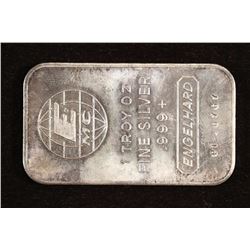 1 TROY OZ .999+ FINE SILVER ENGELHARD INGOT