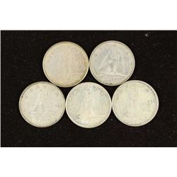 5 CANADA SILVER 10 CENTS