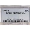 Image 3 : 1996-S ROOSEVELT DIME PCGS PR70 DCAM