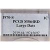 Image 3 : 1970-S LARGE DATE LINCOLN CENT PCGS MS64RD