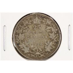 1916 CANADA SILVER 25 CENTS