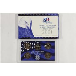 2001 US 50 STATE QUARTERS PROOF SET WITH BOX