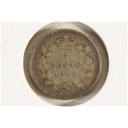 1899 CANADA SILVER 5 CENTS