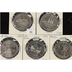 5 CANADA TRADE DOLLARS UNC SEE DESCRIPTION