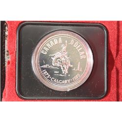 1975 CANADA CALGARY PROOF SILVER DOLLAR