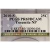 Image 3 : 2010-S YOSEMITE N.P. QUARTER PCGS PR69 DCAM