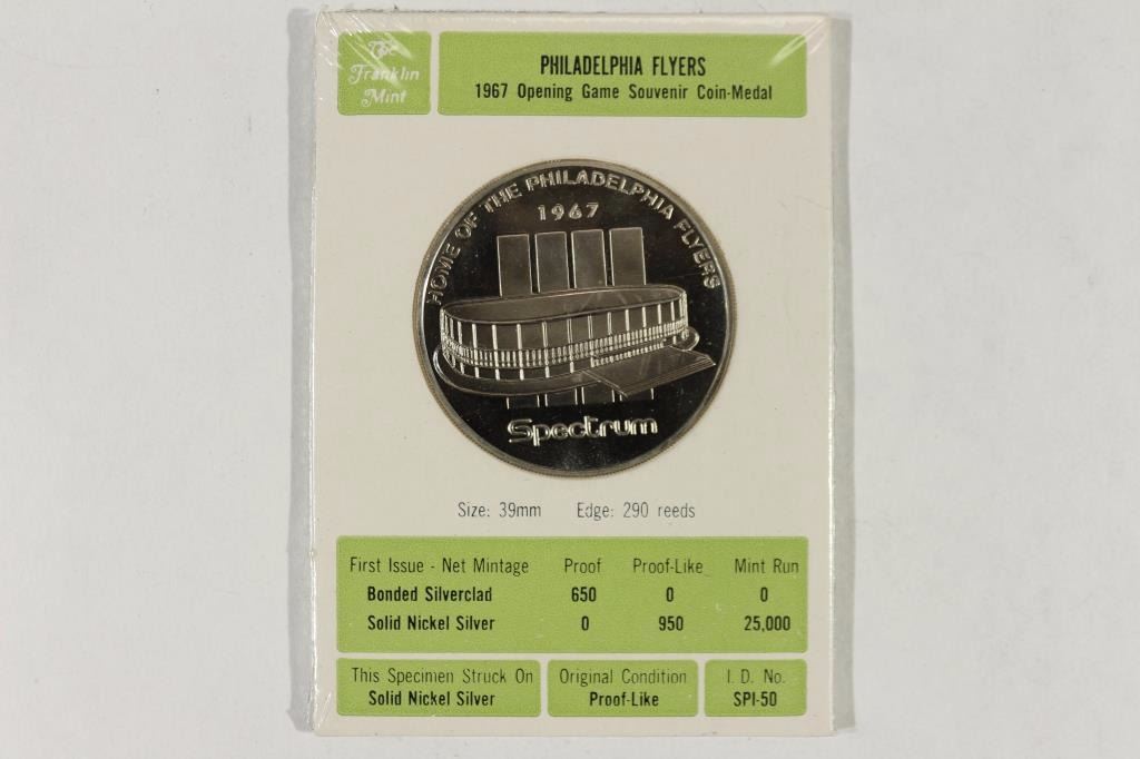 PHILADELPHIA FLYERS 1967 OPEING GAME SOUVENIR