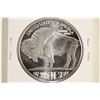 Image 2 : 1 TROY OZ .999 FINE SILVER PROOF ROUND BUFFALO