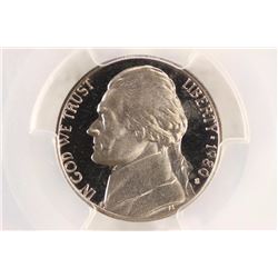 1980-S JEFFERSON NICKEL PCGS PR69 DCAM