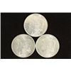 Image 1 : 3-1921 MORGAN SILVER DOLLARS AU/UNC