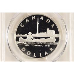 1984 CANADA TORONTO SILVER DOLLAR PCGS PR69 DCAM