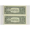 Image 2 : 2-2003-A $1 FRN'S LOW CONSECUTIVE SERIAL 'S UNC
