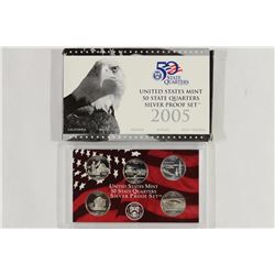 2005 SILVER US 50 STATE QUARTERS PROOF SET WITHBOX