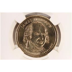 2007-D JAMES MADISON DOLLAR NGC BRILLIANT UNC