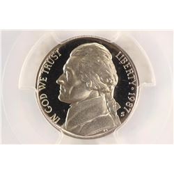 1987-S JEFFERSON NICKEL PCGS PR69 DCAM