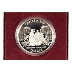 1989 CANADA MACKENZIE RIVER SILVER DOLLAR PROOF