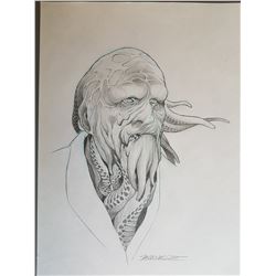 Dagon (2001) Paco Rabal Makeup Original Previous Concept Art #1