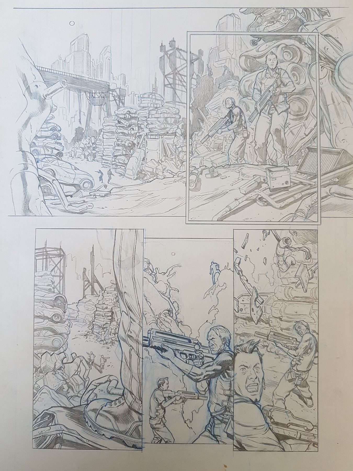 Deus Ex Original Art Comic Book 3 Page 8 Pencil