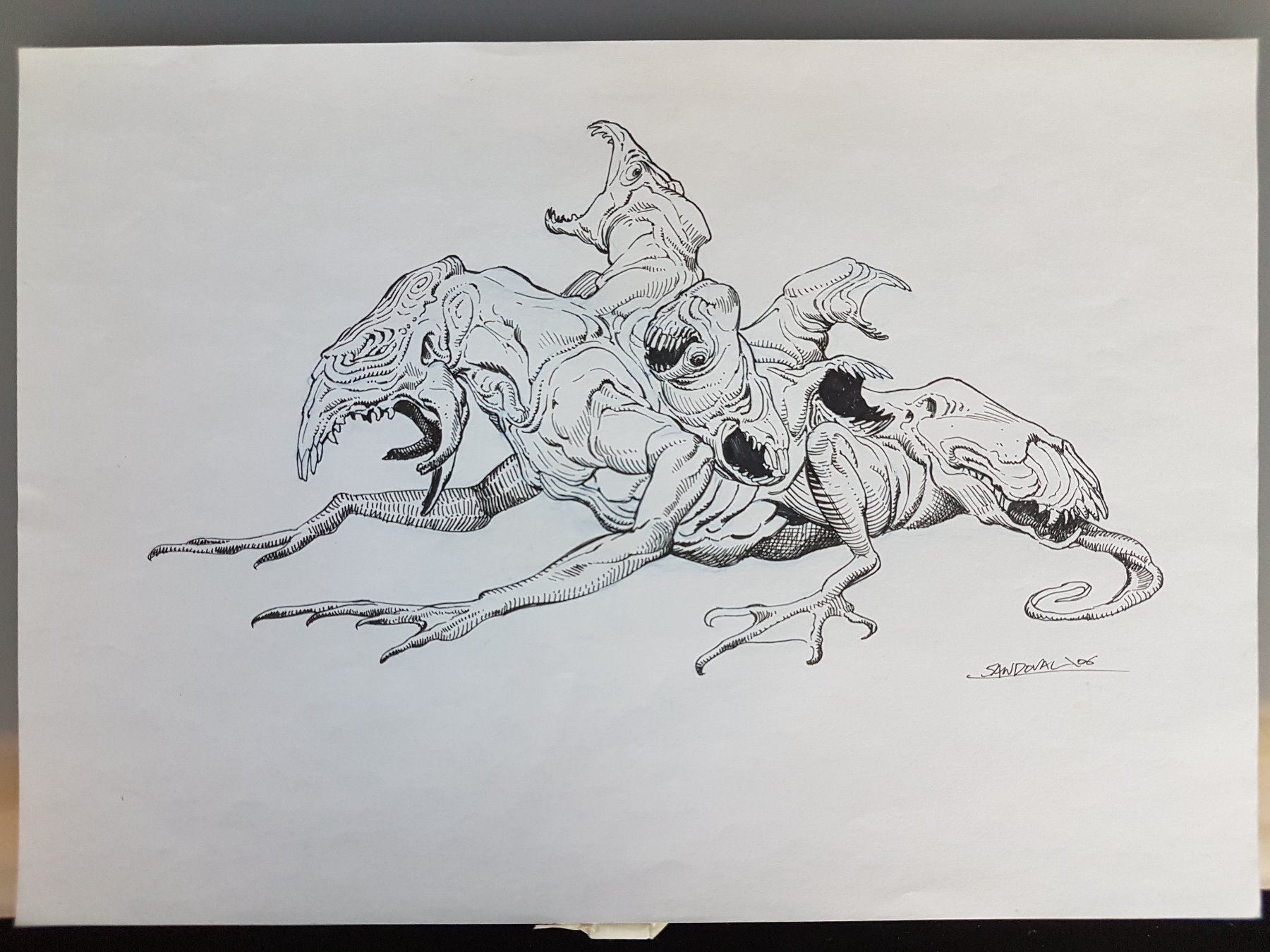 Hellboy 2: The Golden Army (2008)-Cancerberus-previous-concept-art-01