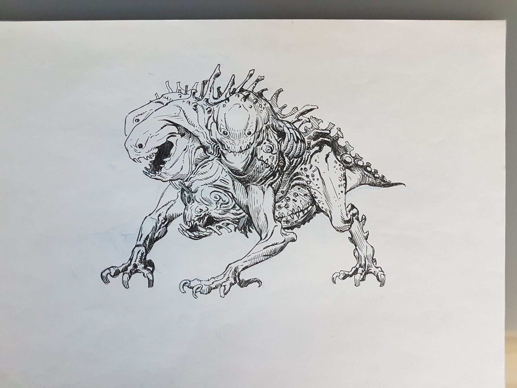 Hellboy 2: The Golden Army (2008)-Cancerberus-previous-concept-art-02