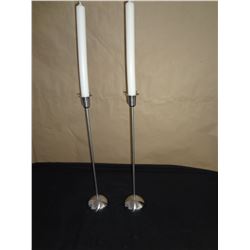 Set of Silver Candle Holders ikea