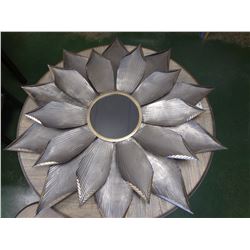 Metal Flower Wall Mirror