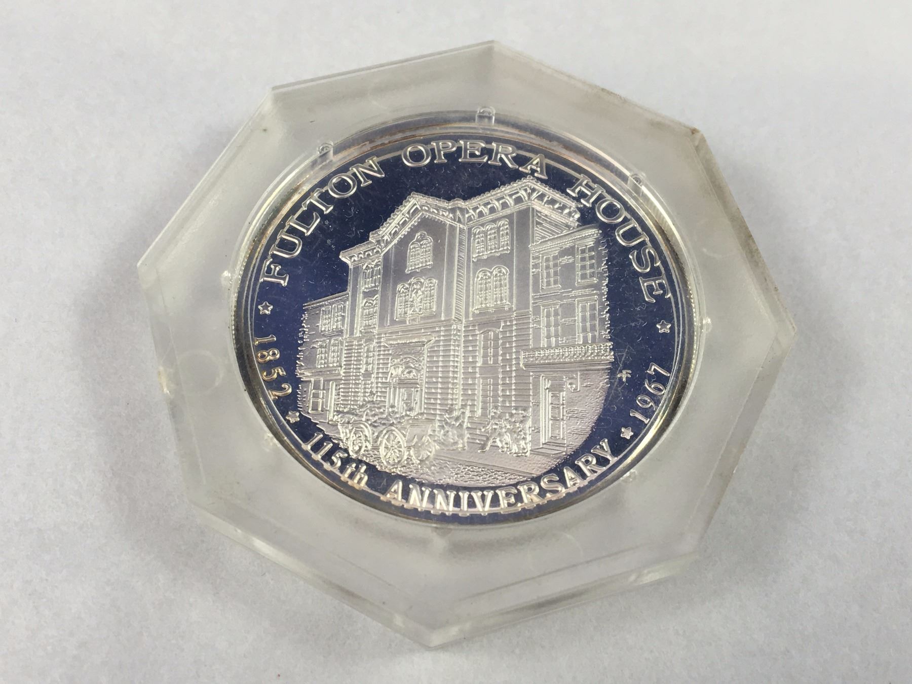 1968 Silver Round -Red Rose Coin Club, Penna. United States - Diameter 38mm