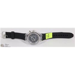 NEW LED LIGHT UP GENEVA QUARTZ SILVER TONE WATCH