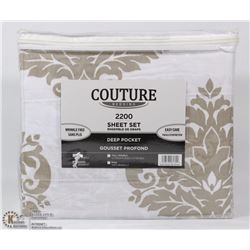 NEW QUEEN SIZE COUTURE BEDDING SHEET SET