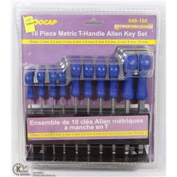 10PC METRIC T-HANDLE ALLEN KEY SET