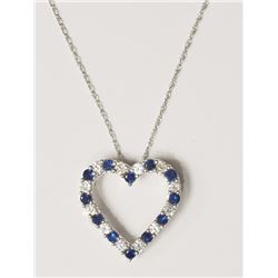 #3-STERLING SILVER CREATED SAPPHIRE CRYSTAL