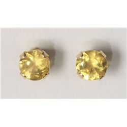 #5-14KT YELLOW GOLD YELLOW SAPPHIRE EARRINGS
